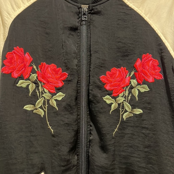 Capulet Silk Bomber with Rose Embroidery XS - Picture 5 of 14